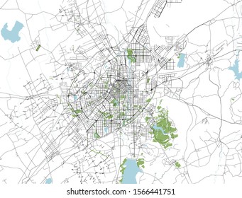vector map of the city of Changchun, China
