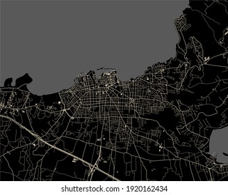 vector map of the city of Chania, Crete, Greece