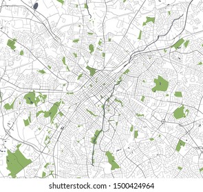 vector map of the city of Charlotte, in the USA of North Carolina