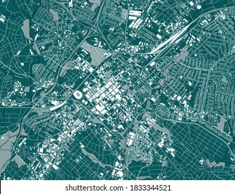 vector map of the city of Charlotte, in the USA of North Carolina