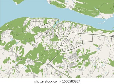 vector map of the city of Cheboksary, Russia
