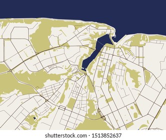 vector map of the city of Cheboksary, Russia