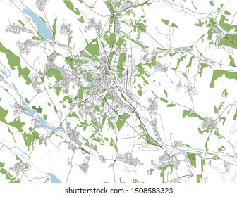 vector map of the city of Chisinau, Moldova