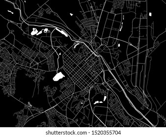 vector map of the city of Chisinau, Moldova