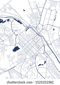 vector map of the city of Chisinau, Moldova