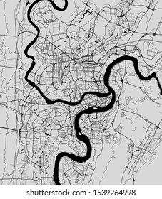 vector map of the city of Chongqing, China