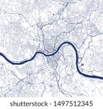 vector map of the city of Cincinnati,State Ohio, USA, , and is the government seat of Hamilton County.