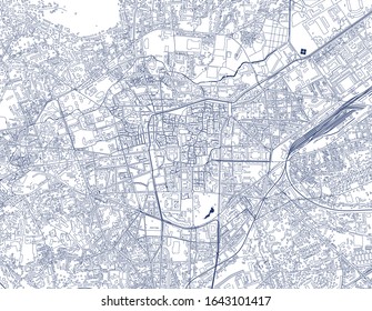 Stadtplan der Vektorillustration Clermont-Ferrand, Puy-de-Dome, Auvergne-Rhone-Alpes , Frankreich