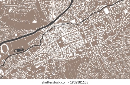 Vektorplan der Stadt Cluj-Napoca, Rumänien
