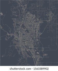 vector map of the city of Colorado Springs, Colorado, United States America