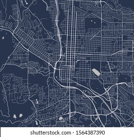 vector map of the city of Colorado Springs, Colorado, United States America