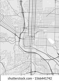 vector map of the city of Colorado Springs, Colorado, United States America