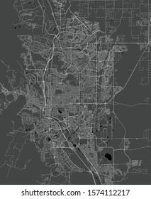 vector map of the city of Colorado Springs, Colorado, United States America