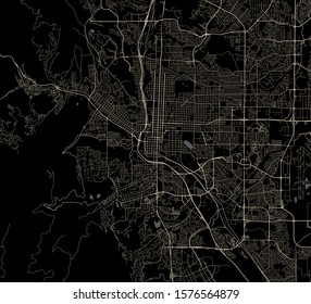 vector map of the city of Colorado Springs, Colorado, United States America