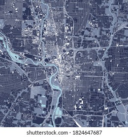 mapa vectorial de la ciudad de Columbus, Ohio, Estados Unidos