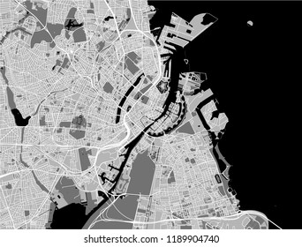 vector map of the city of Copenhagen, Denmark