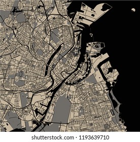 vector map of the city of Copenhagen, Denmark