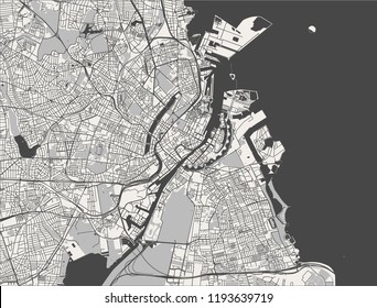 vector map of the city of Copenhagen, Denmark