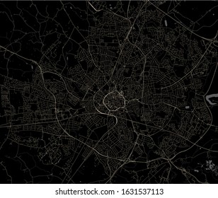 vector map of the city of Coventry, West Midlands, England, UK
