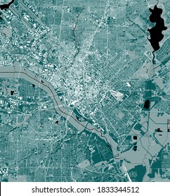 Vektorplan der Stadt Dallas, Texas, USA