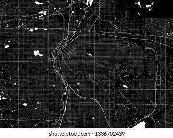 vector map of the city of Denver, Colorado, USA