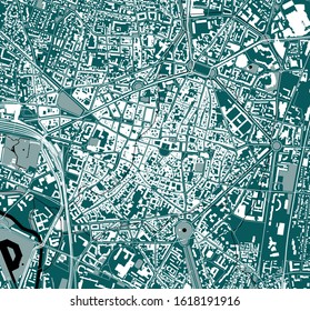 vector map of the city of Dijon, Cote-dOr, Bourgogne-Franche-Comte, France