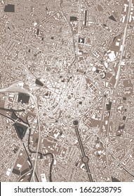 vector map of the city of Dijon, Cote-dOr, Bourgogne-Franche-Comte, France