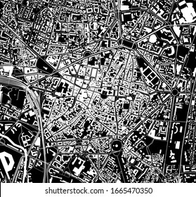 vector map of the city of Dijon, Cote-dOr, Bourgogne-Franche-Comte, France