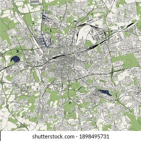 vector map of the city of Dortmund, Germany