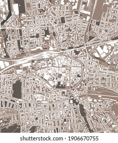 vector map of the city of Dortmund, Germany