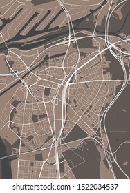 vector map of the city of Duisburg, Germany