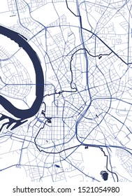 vector map of the city of Dusseldorf, Germany