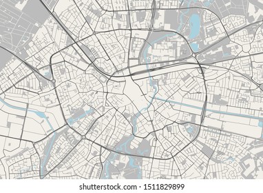 vector map of the city of Eindhoven, Netherlands