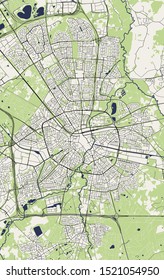 vector map of the city of Eindhoven, Netherlands