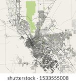 vector map of the city of El Paso, Texas, USA