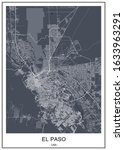 vector map of the city of El Paso, Texas, USA