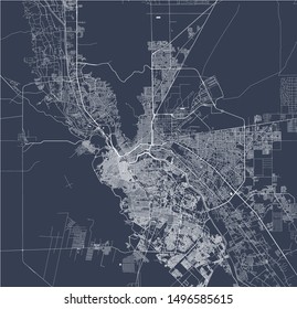 vector map of the city of El Paso, Texas, USA