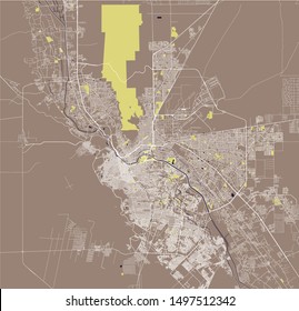 vector map of the city of El Paso, Texas, USA