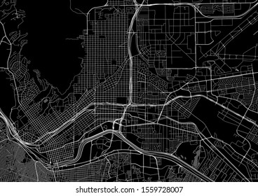 vector map of the city of El Paso, Texas, USA