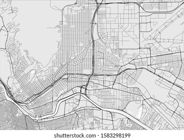 vector map of the city of El Paso, Texas, USA