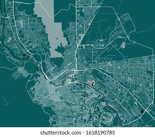 vector map of the city of El Paso, Texas, USA