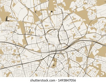 vector map of the city of Essen, Germany