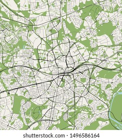 vector map of the city of Essen, Germany