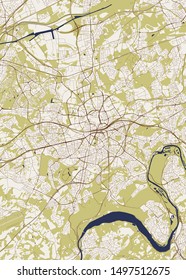 vector map of the city of Essen, Germany