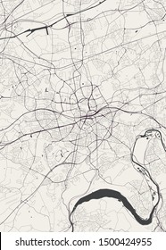 vector map of the city of Essen, Germany