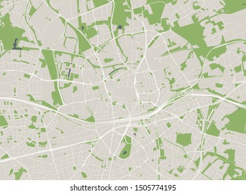 vector map of the city of Essen, Germany