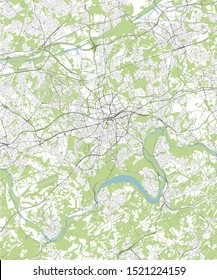 vector map of the city of Essen, Germany