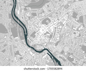 Stadtplan der Vektorillustration Exeter, Devon, Südwestengland, England, Vereinigtes Königreich