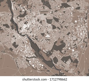 Stadtplan der Vektorillustration Exeter, Devon, Südwestengland, England, Vereinigtes Königreich