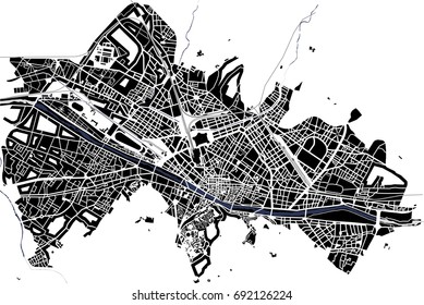 Vector Map Of The City Of Florence, Italy